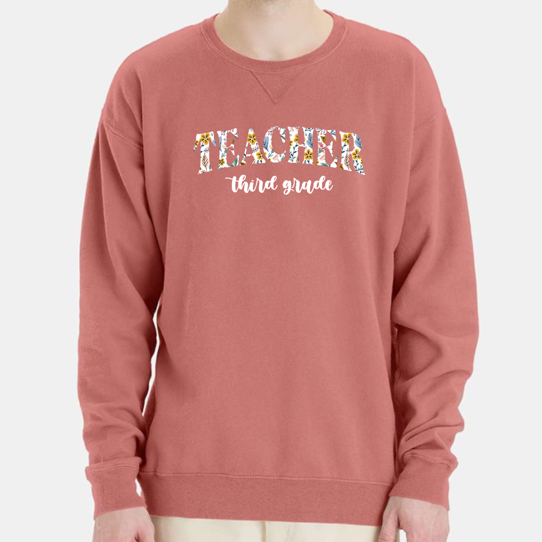 Teacher (customizable grade) - Crew Sweatshirt