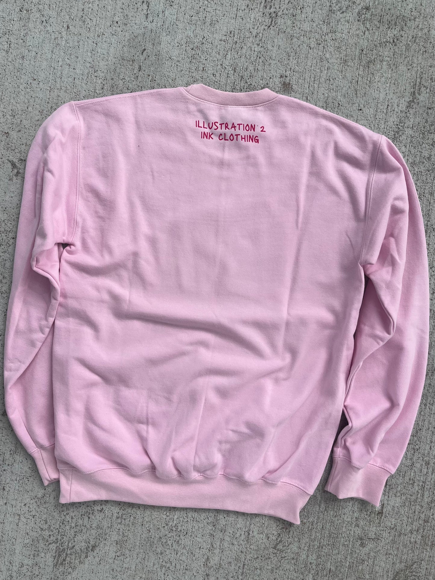 the world is better with u - pink crew sweatshirt