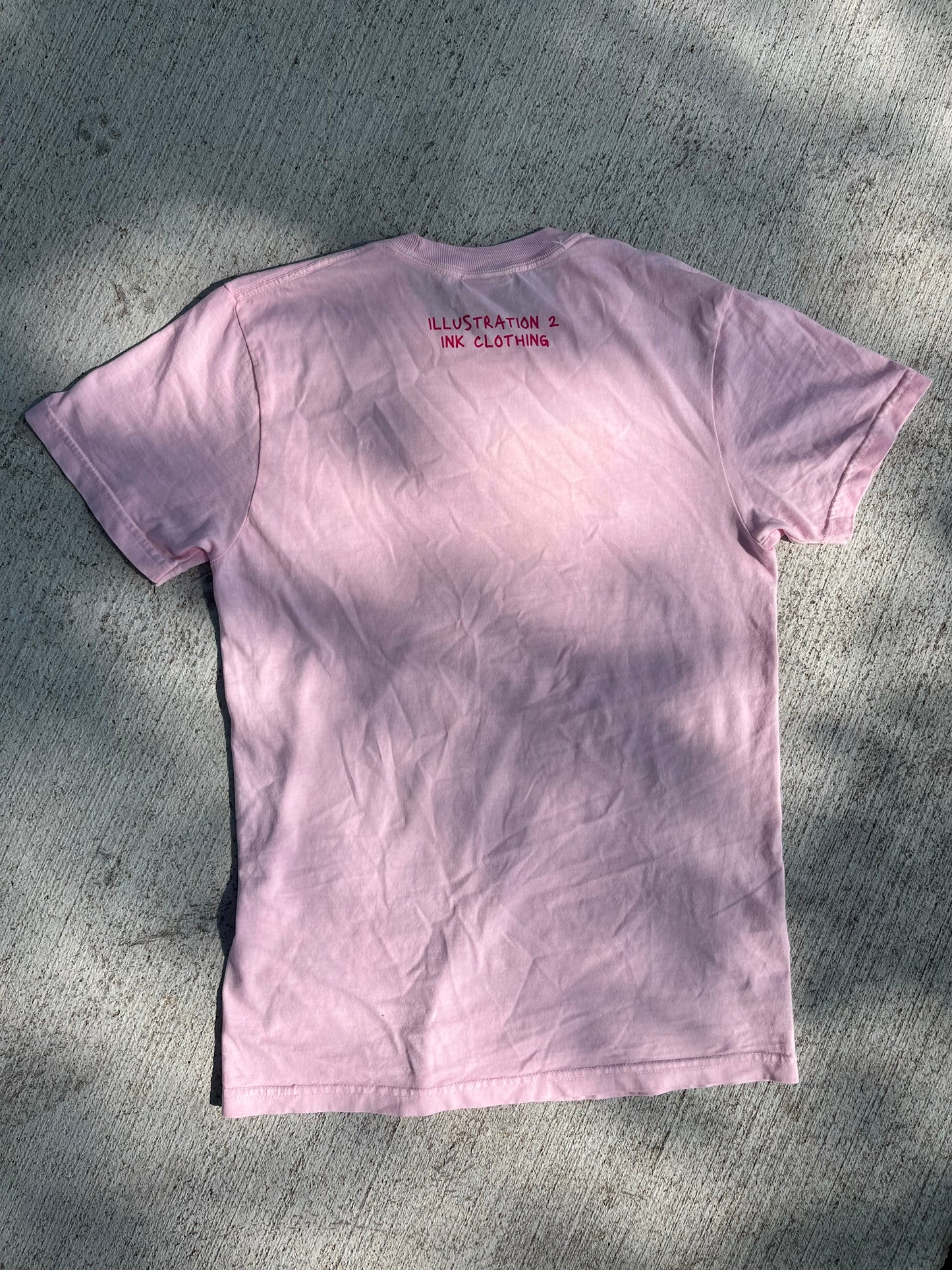the world is better with u - pink tee