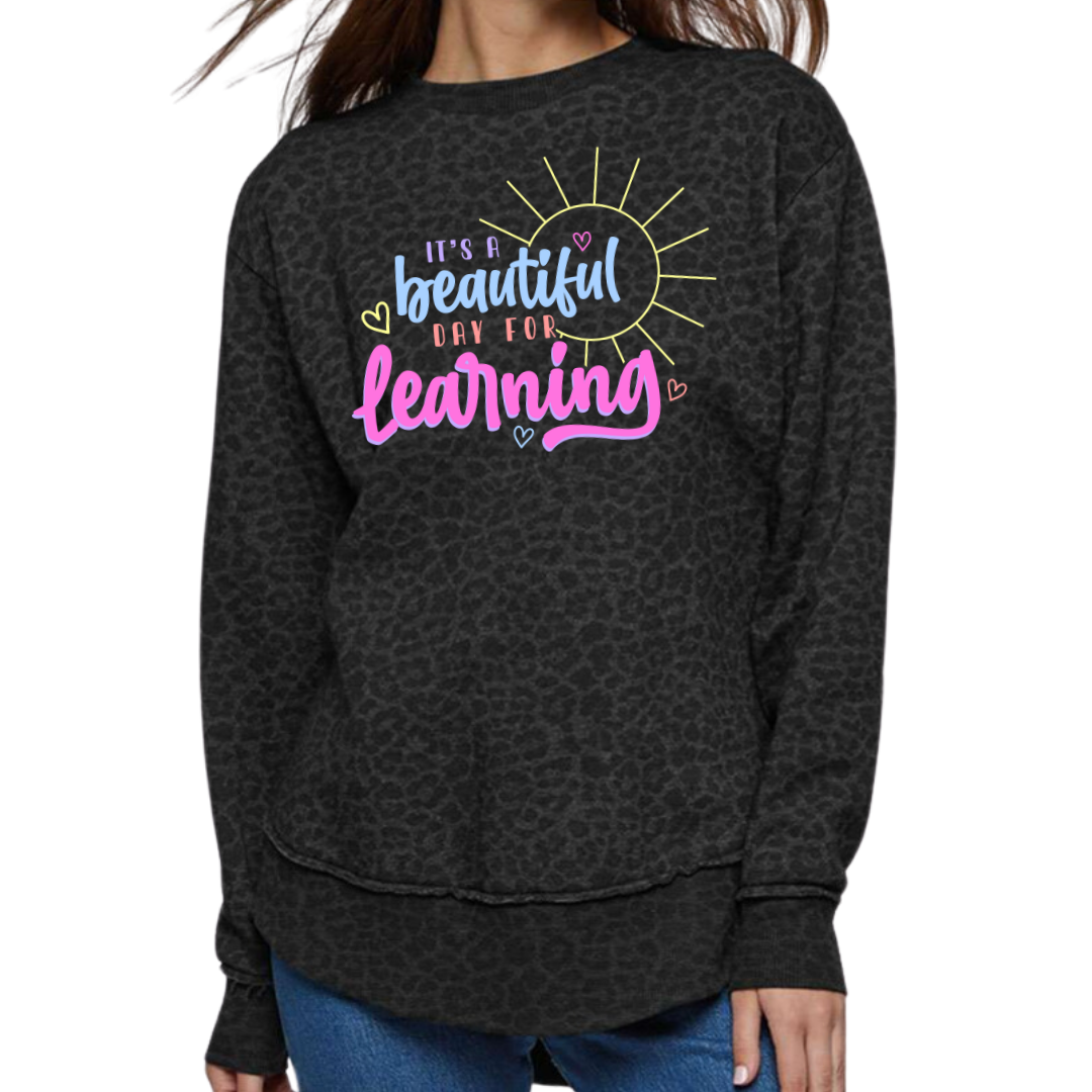 Beautiful Day for Learning - Women's Weekend Crew Sweatshirt