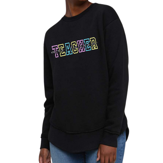 Teacher (customizable name) - Women's Weekend Crew Sweatshirt