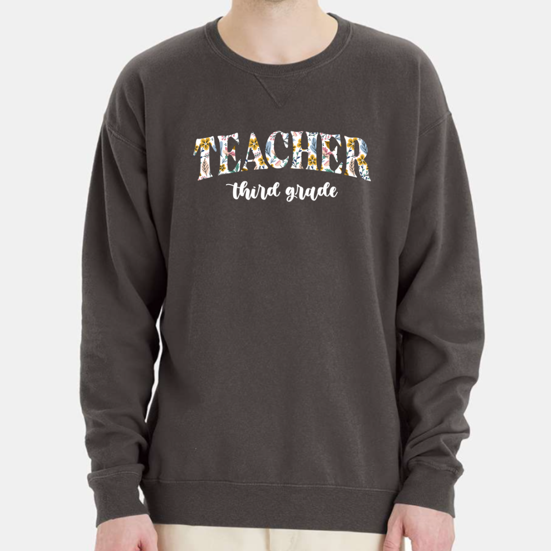 Teacher (customizable grade) - Crew Sweatshirt