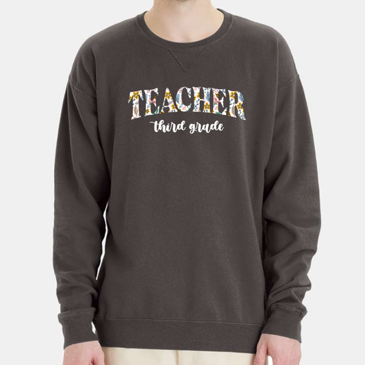 Teacher (customizable grade) - Crew Sweatshirt