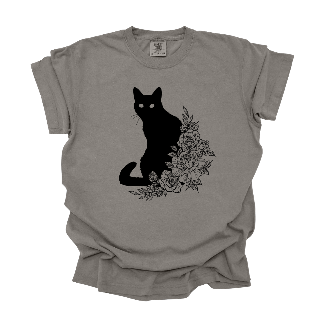 Floral Cat - Tee
