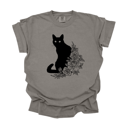 Floral Cat - Tee