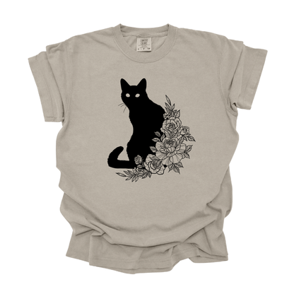 Floral Cat - Tee