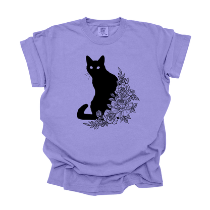 Floral Cat - Tee