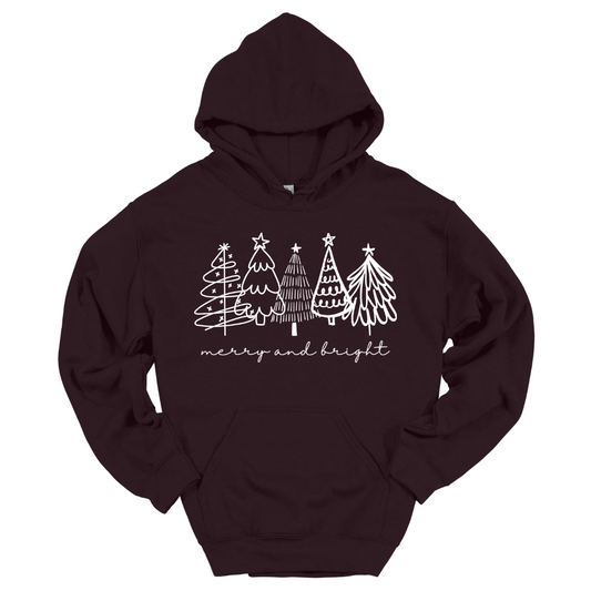 Merry and Bright Hooded Sweatshirt