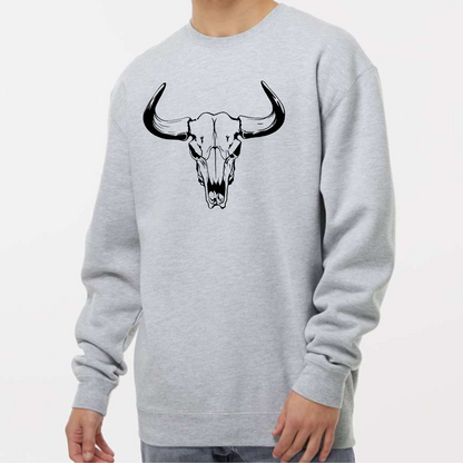 Cow Skull Crewneck Sweatshirt