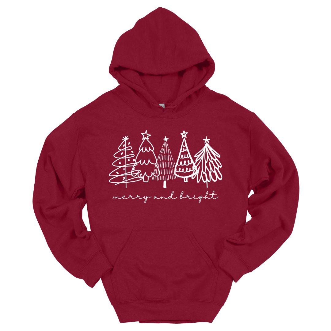 Merry and Bright Hooded Sweatshirt