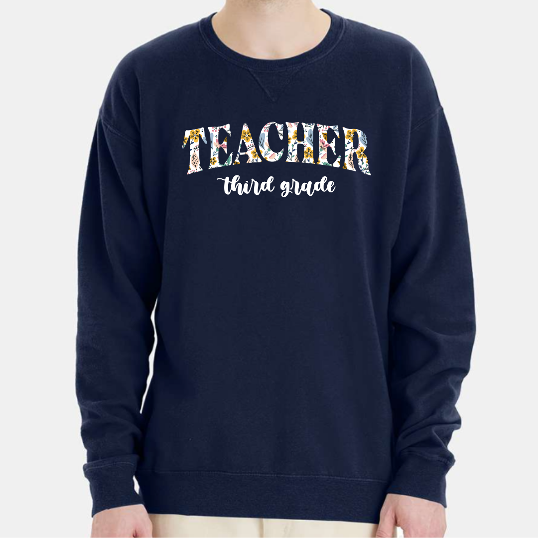 Teacher (customizable grade) - Crew Sweatshirt