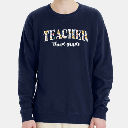 Teacher (customizable grade) - Crew Sweatshirt