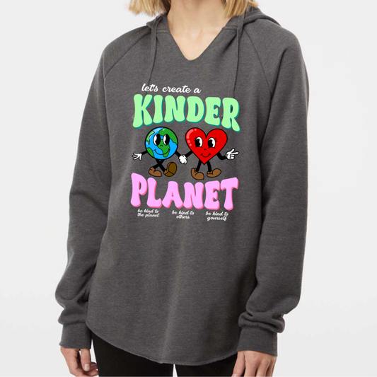 Create a Kinder Planet - Women's Hooded Sweatshirt