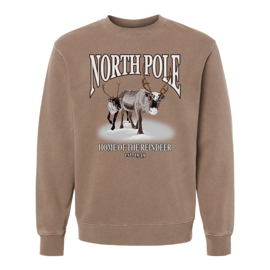 North Pole Reindeer - Crew Sweatshirt