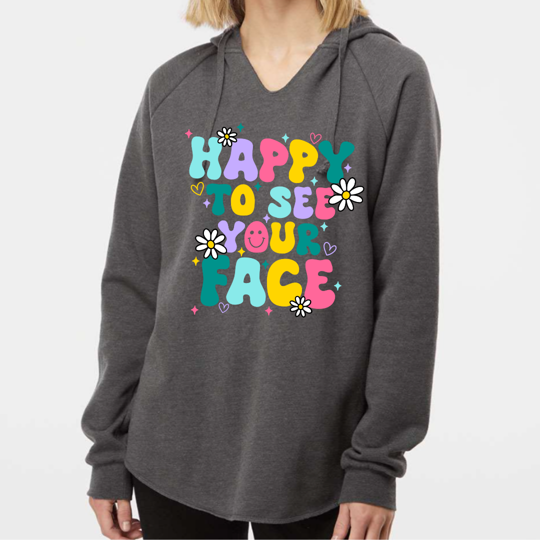 Happy to See Your Face - Women's Hooded Sweatshirt