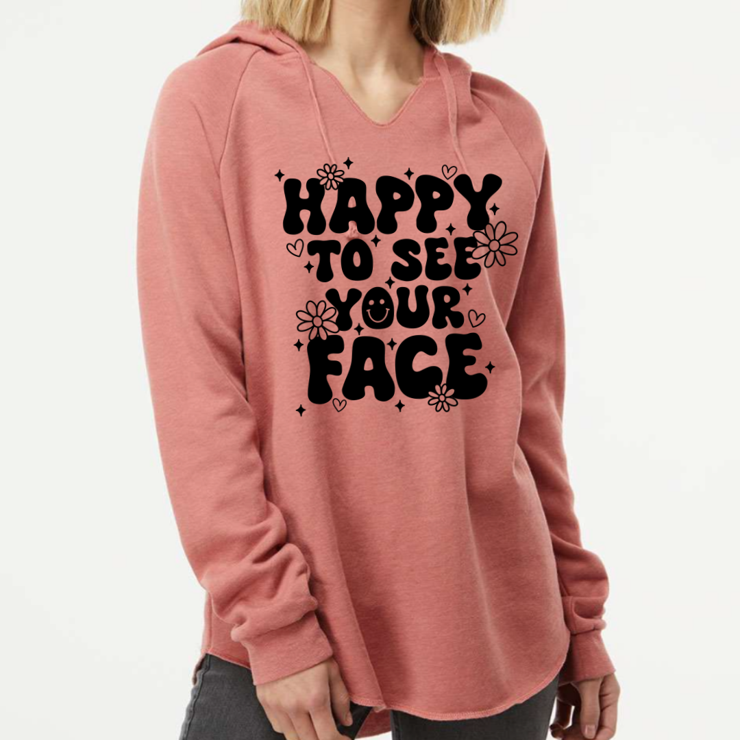 Happy to See Your Face - Women's Hooded Sweatshirt