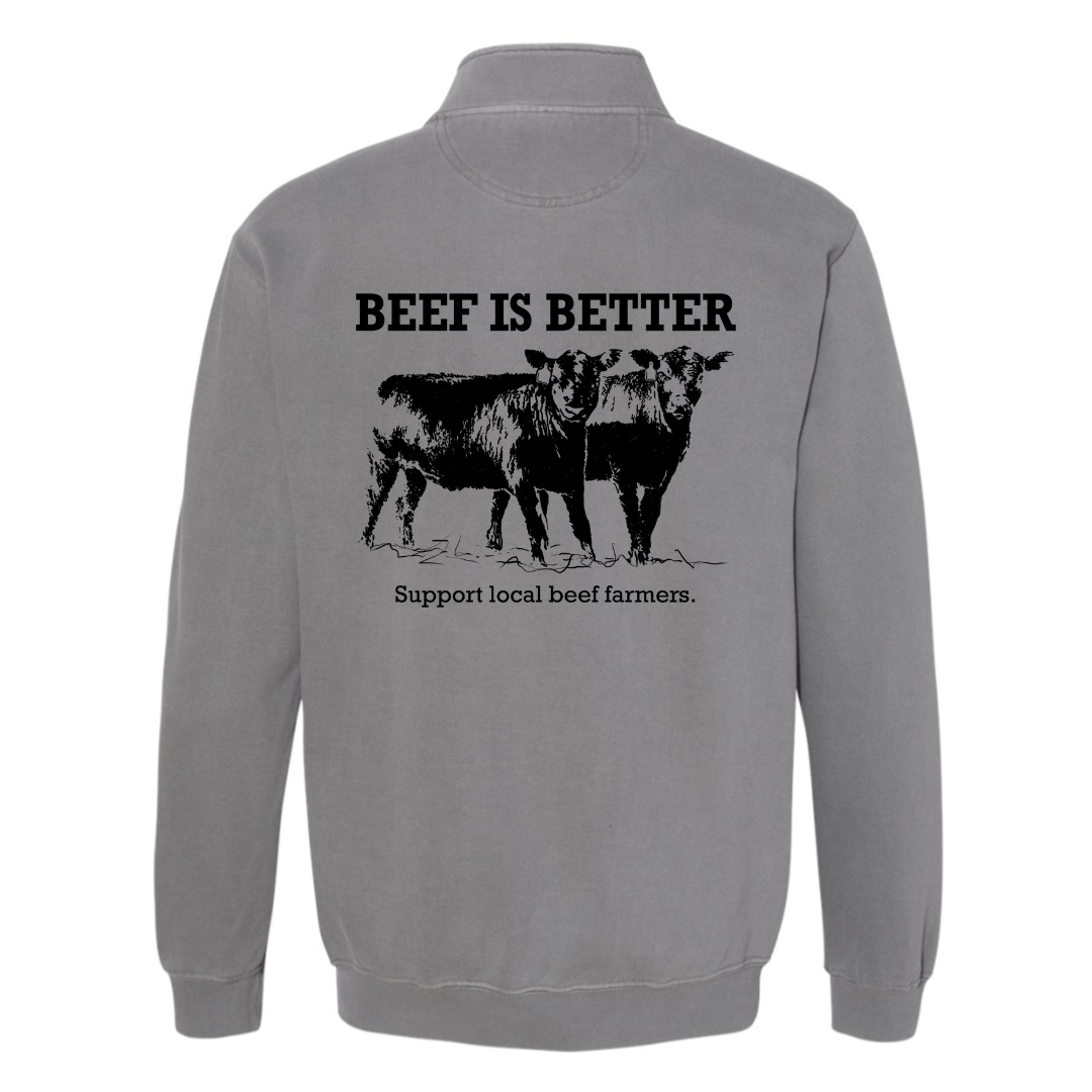 Eat Beef/Beef is Better Quarter Zip Jacket