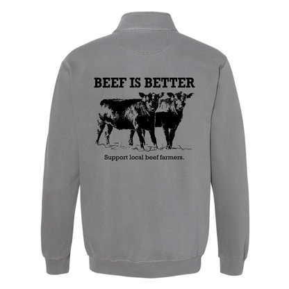 Eat Beef/Beef is Better Quarter Zip Jacket