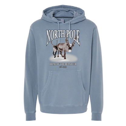 North Pole Reindeer - Hooded Sweatshirt