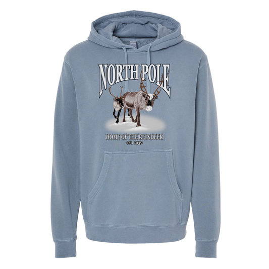 North Pole Reindeer - Hooded Sweatshirt