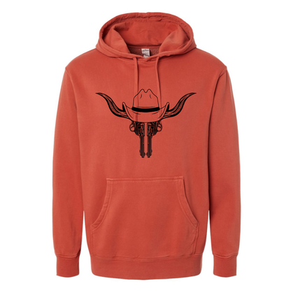 Pistol Cow Skull - Hooded Sweatshirt