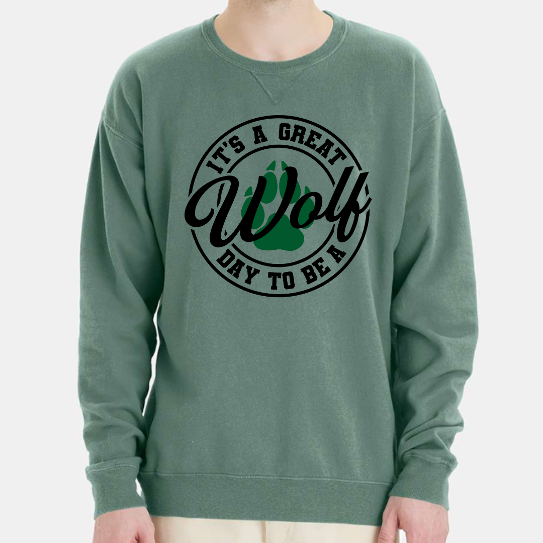 Great Day to be a Wolf - Crew Sweatshirt