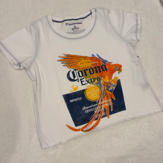 Corona Parrot Oversized Crop Tee