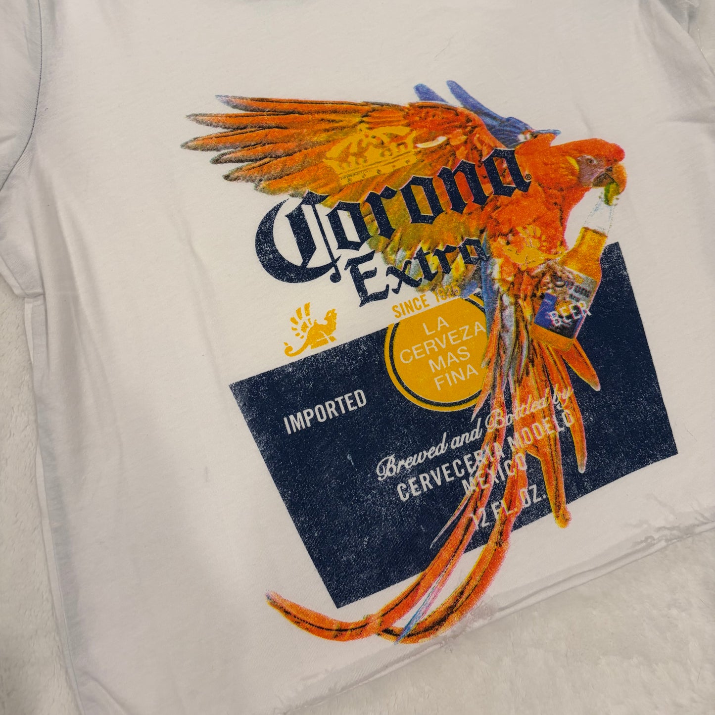 Corona Parrot Oversized Crop Tee