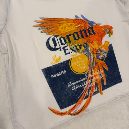 Corona Parrot Oversized Crop Tee