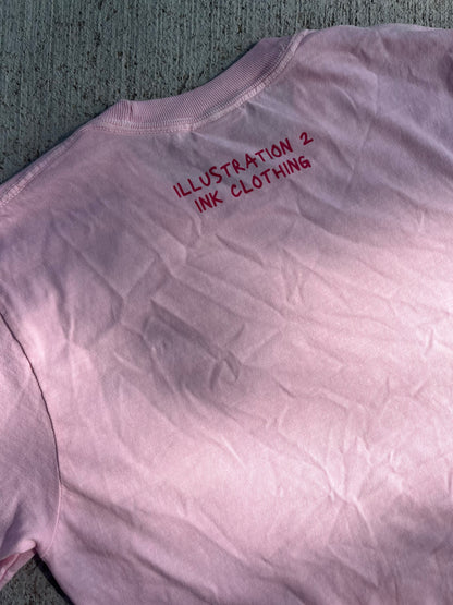 the world is better with u - pink tee