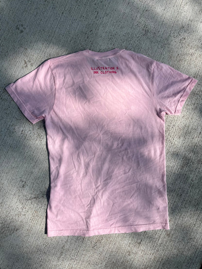 the world is better with u - pink tee