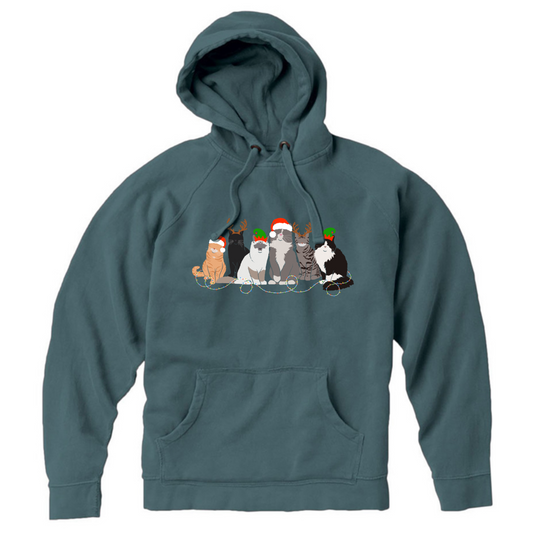 Christmas Cats - Hooded Sweatshirt