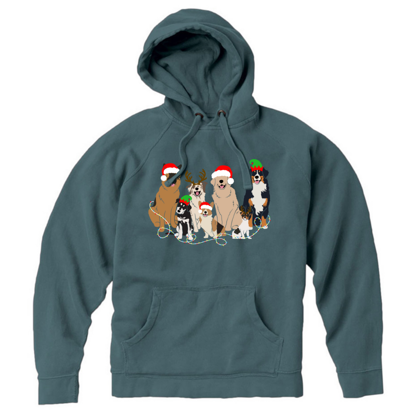 Christmas Dogs - Hooded Sweatshirt