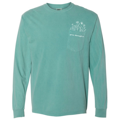 Grow Through It - Pocket Long Sleeve Shirt