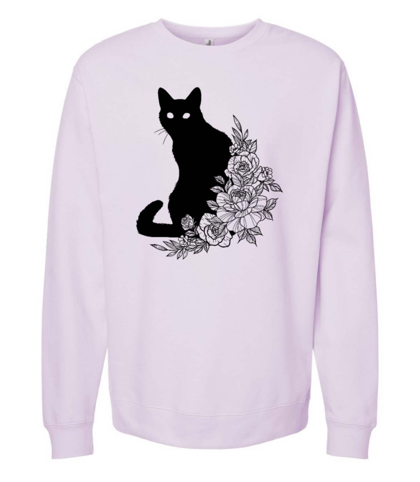 Floral Cat - Crew Sweatshirt