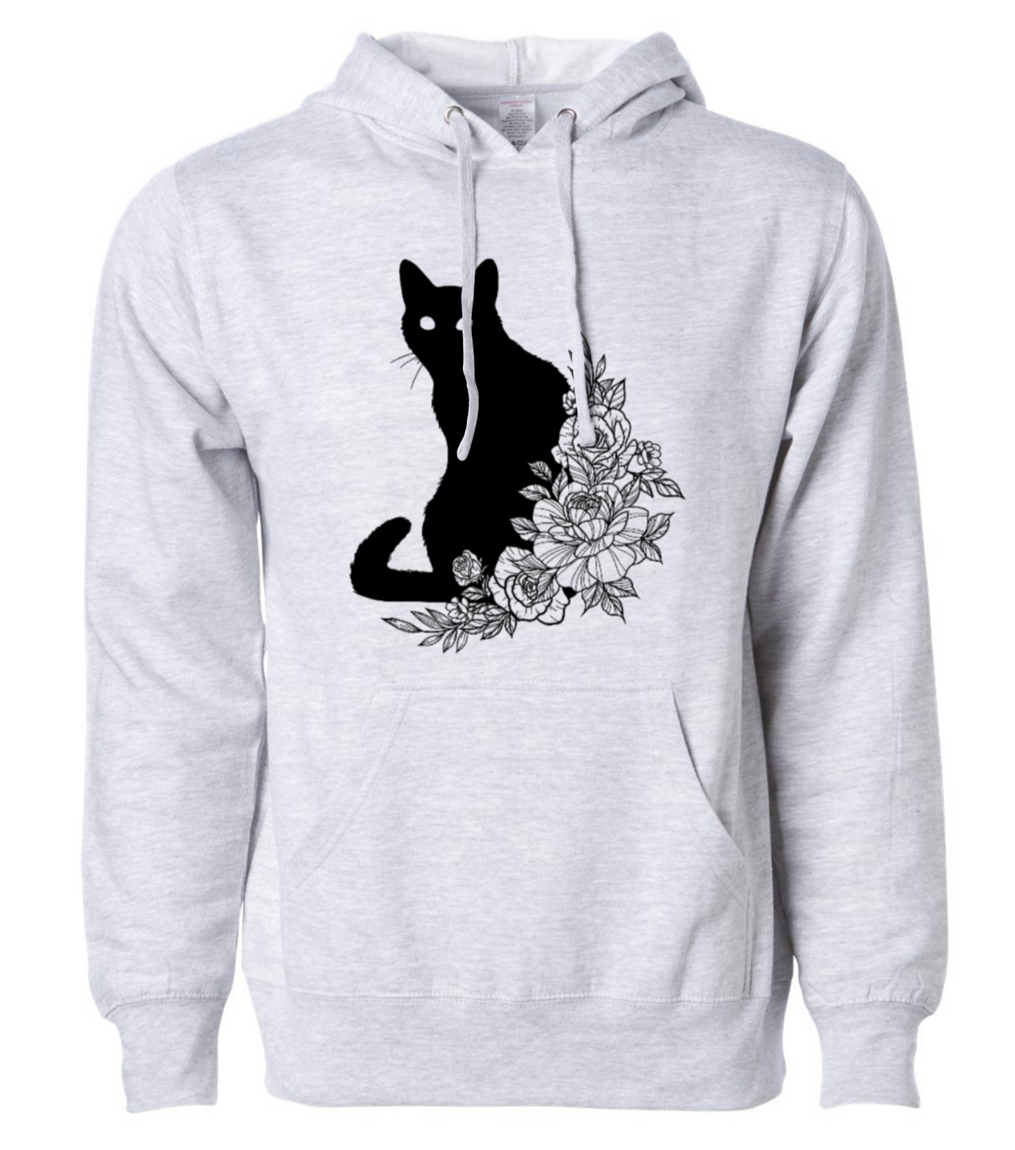 Floral Cat - Hooded Sweatshirt